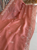 Crushed Crape Saree/ HW507