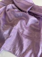 Crushed crape saree/ HW457