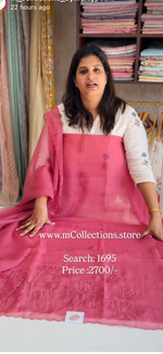 Chiffon unstitched salwar set / 1695