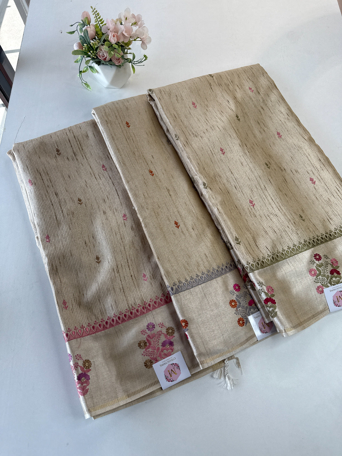 Soft Semi Tussar Saree/ D498
