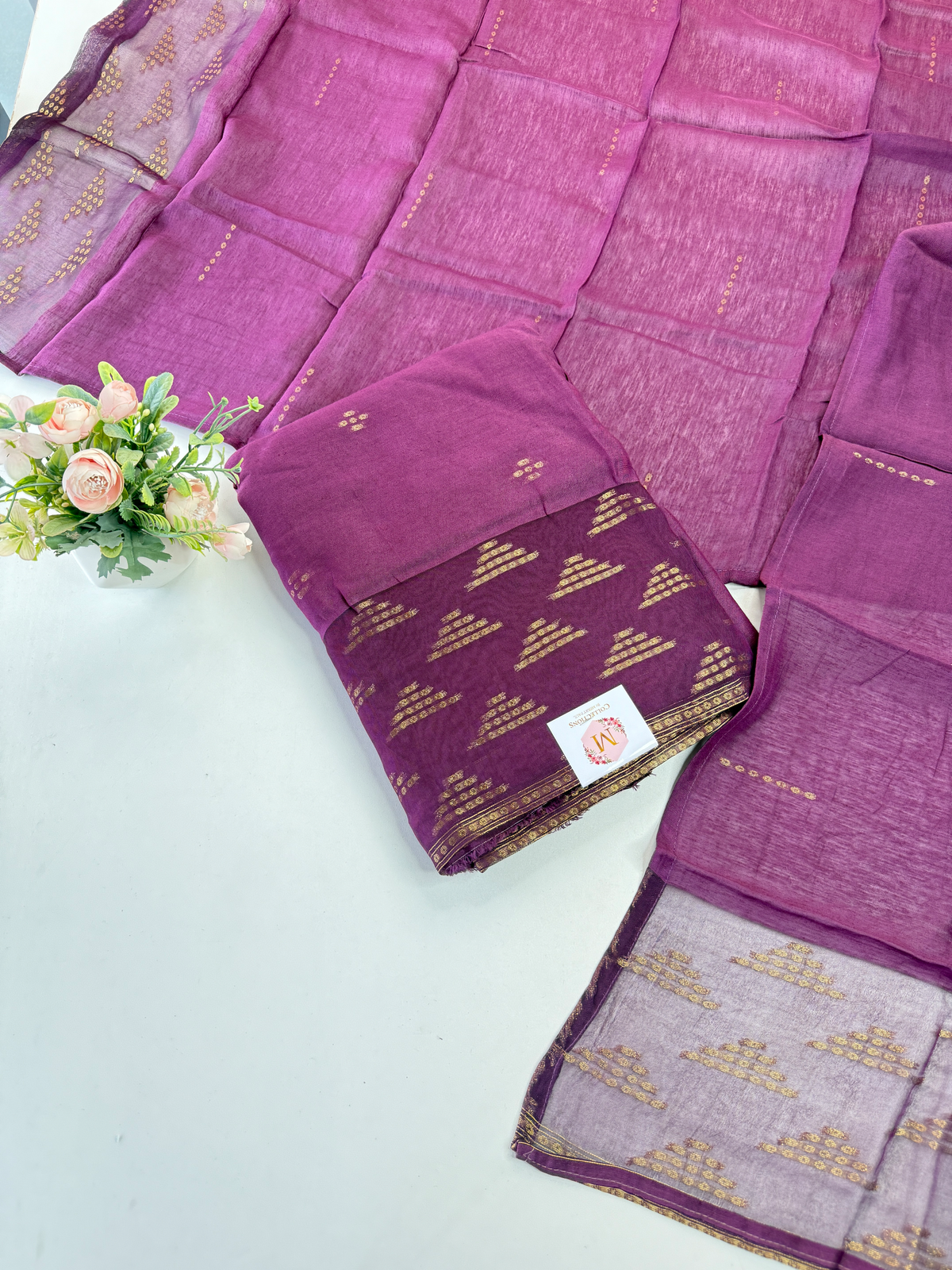 Cotton Chanderi unstitched salwar set / NC152