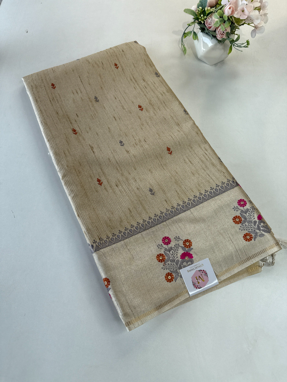 Soft Semi Tussar Saree/ D498