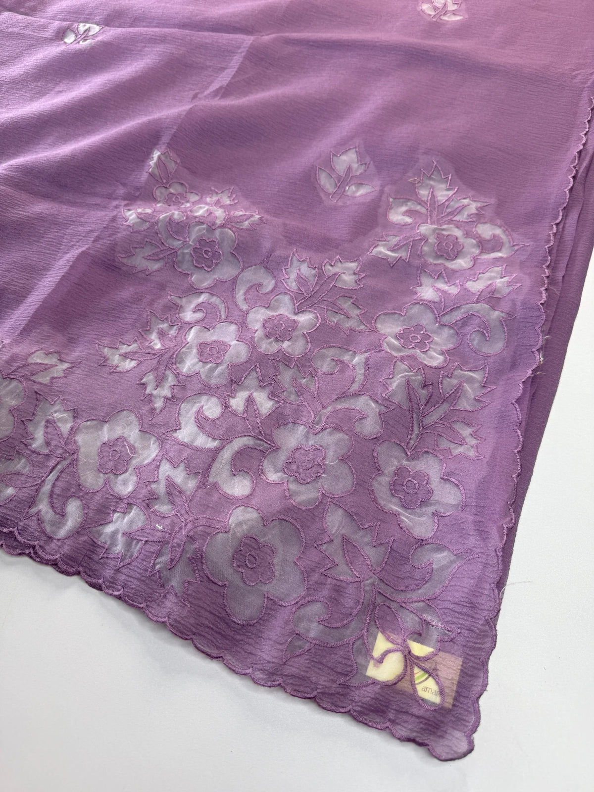 Crushed crape Saree/ AM107