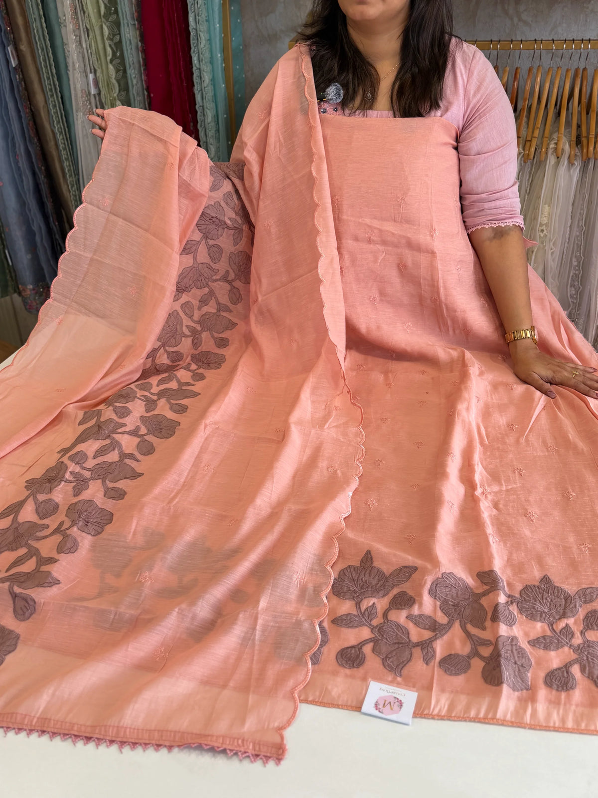 Soft Chanderi unstitched salwar set / NC263