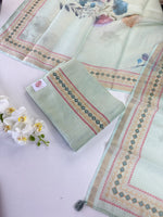 Slub silk unstitched salwar set / NC227