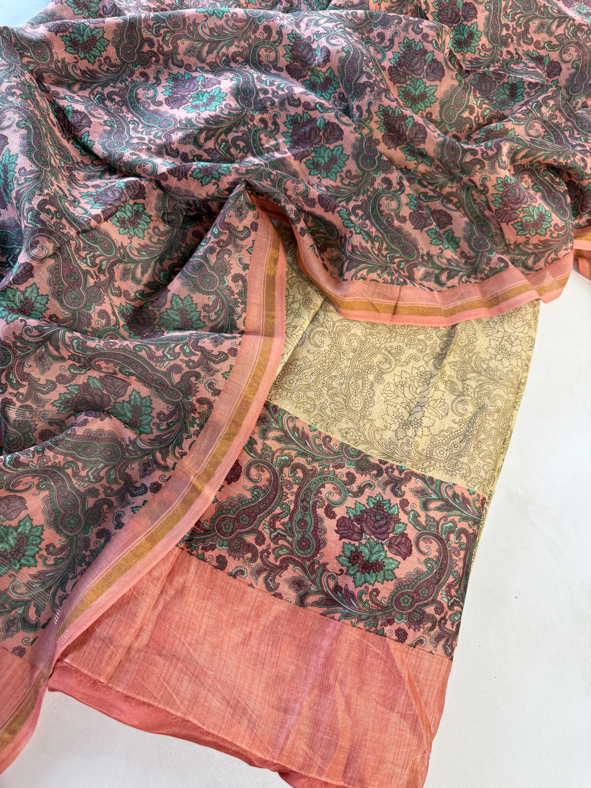 Chanderi silk unstitched salwar set /CH76