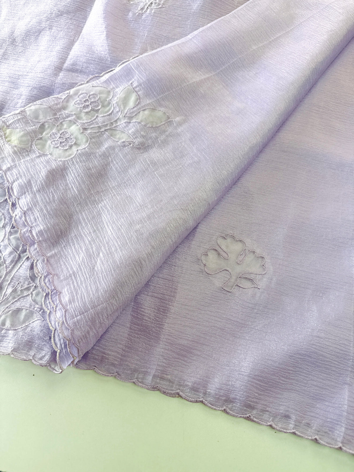 Crushed crape saree/ AM101