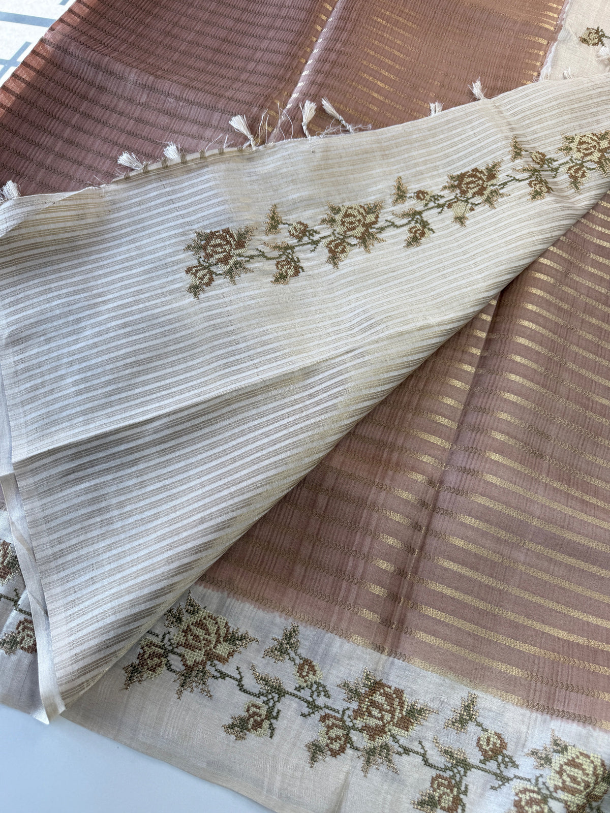 Soft semi Tussar Saree/ D490
