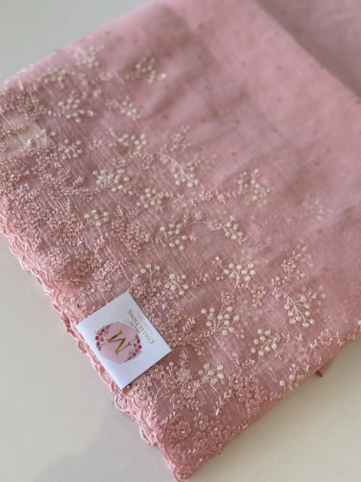Crushed Crape Saree/ HW456