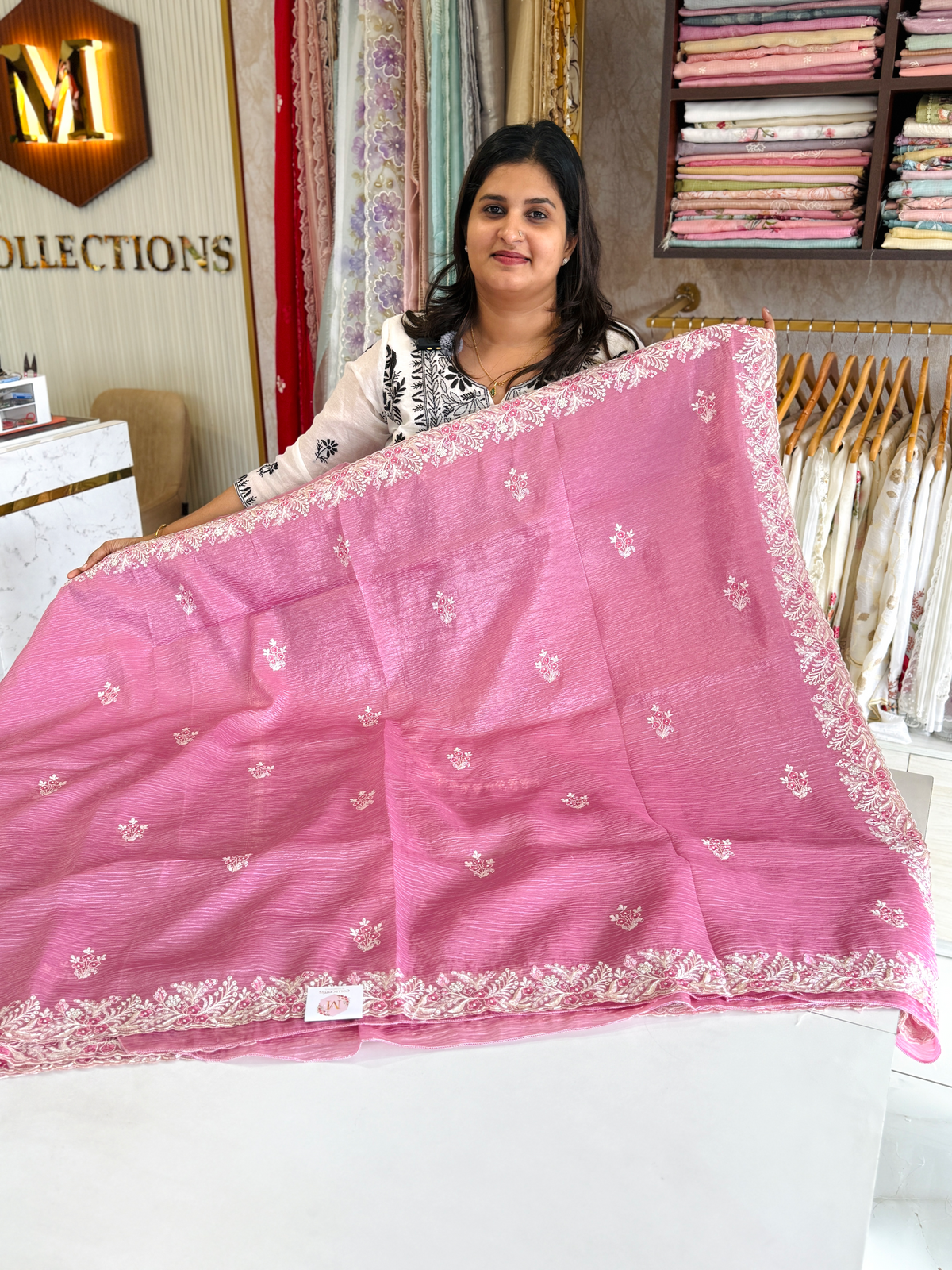 Crushed Crape Saree/ HW507