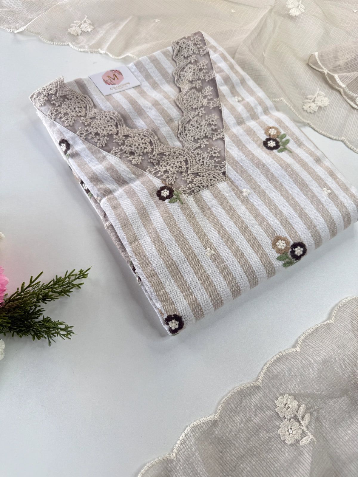 Cotton unstitched salwar set / NC250