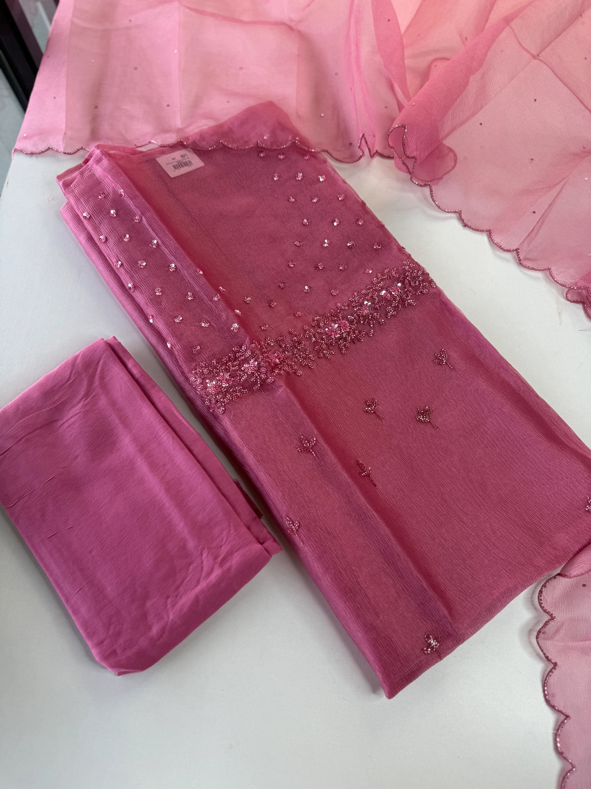 Crushed Tissue unstitched salwar set /298B