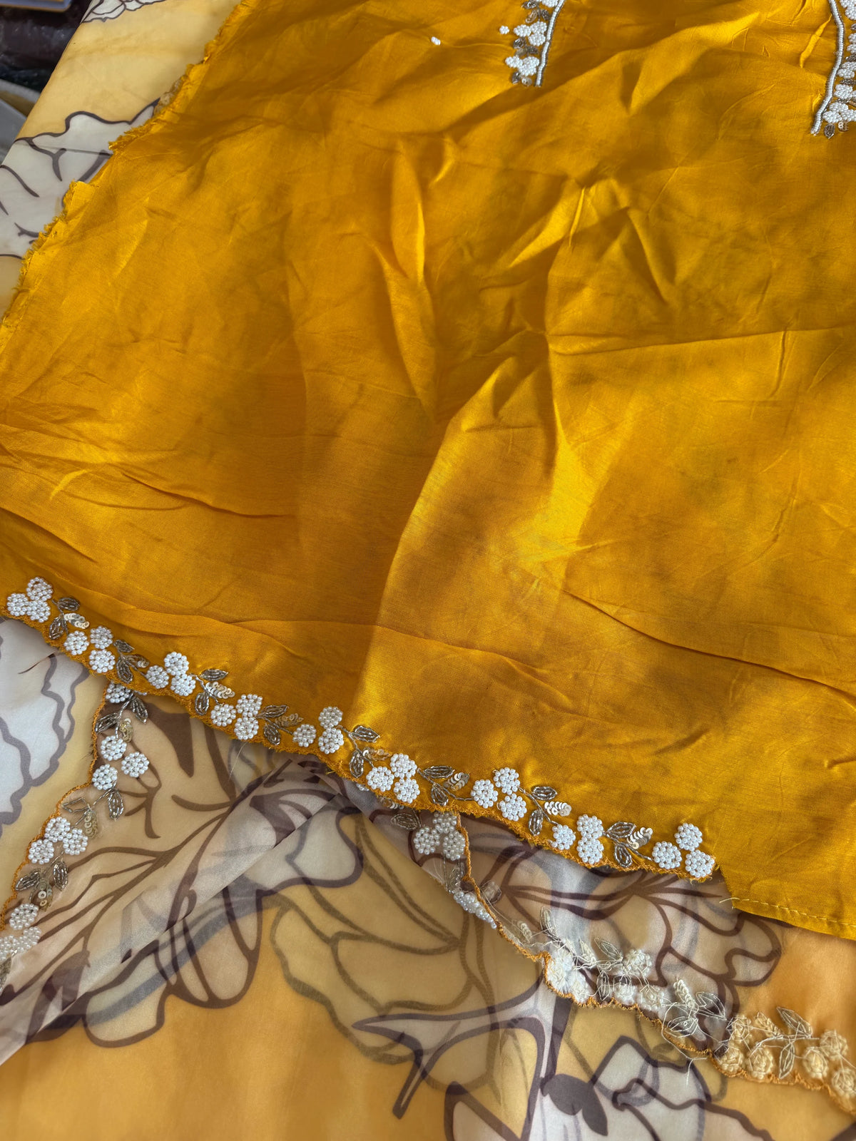 Digital printed organza saree/ 280P