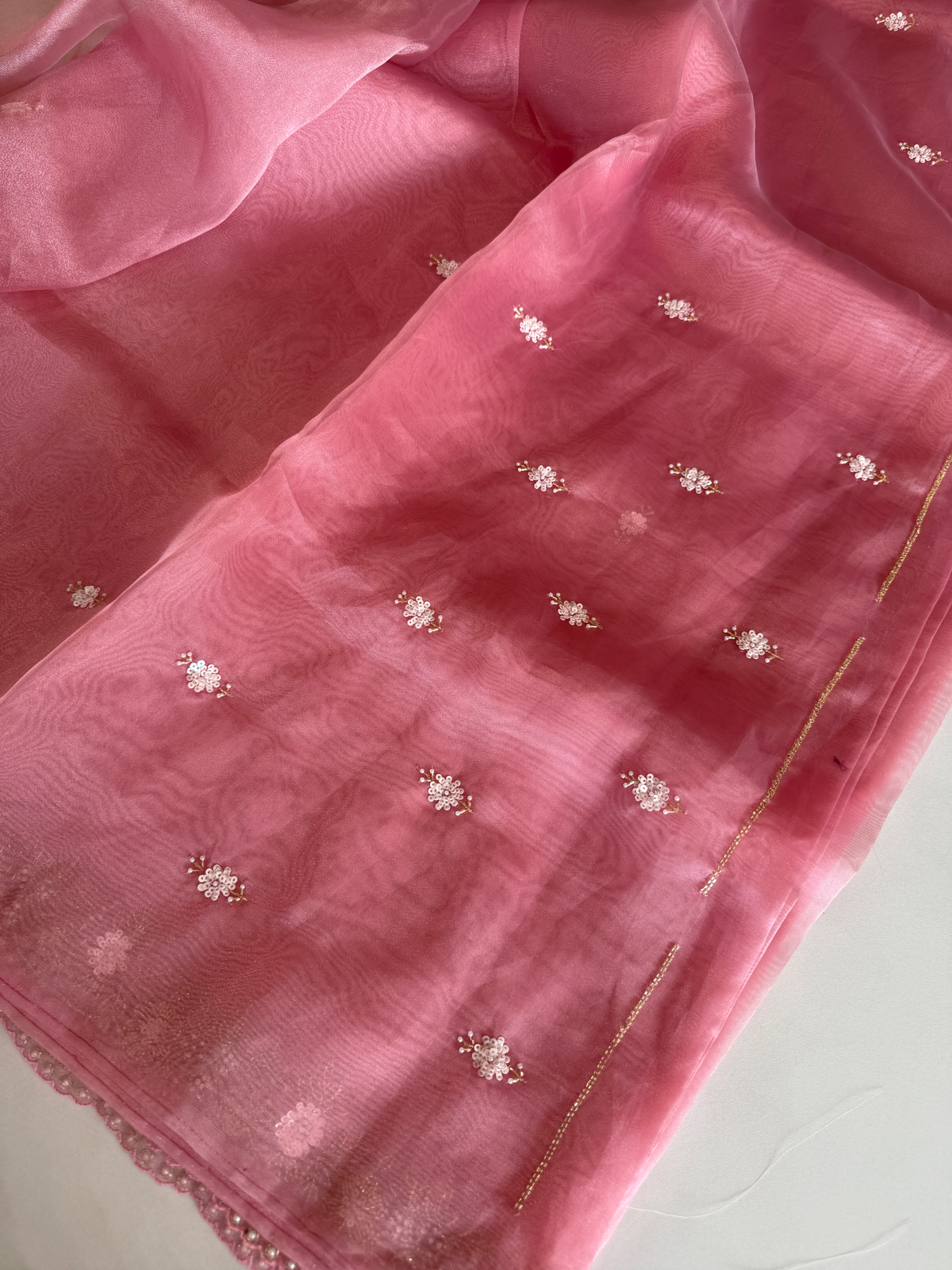Glass organza party wear saree/ SA850