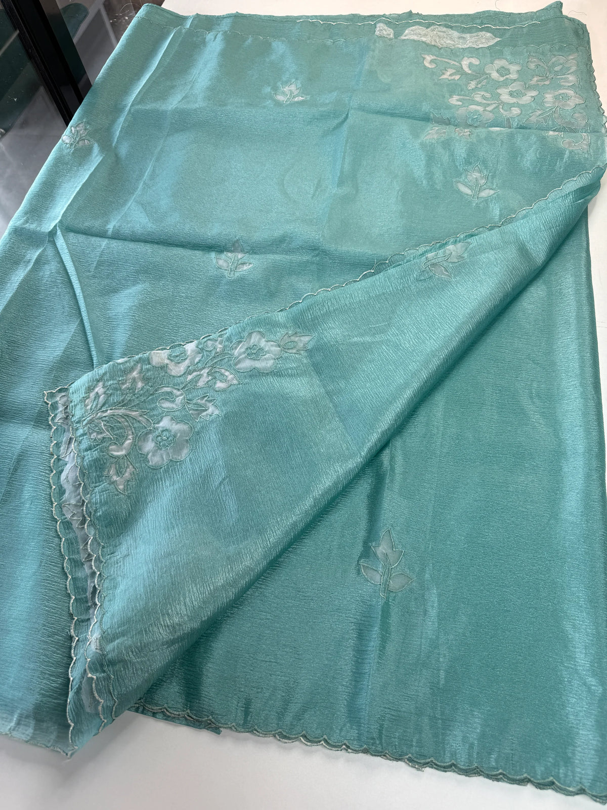 Crushed crape Saree/ AM107