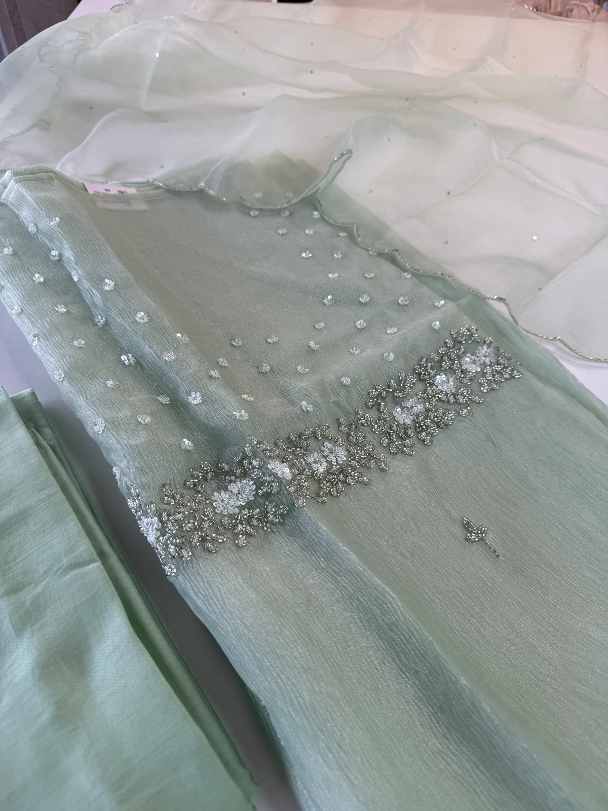 Crushed Tissue unstitched salwar set /298B