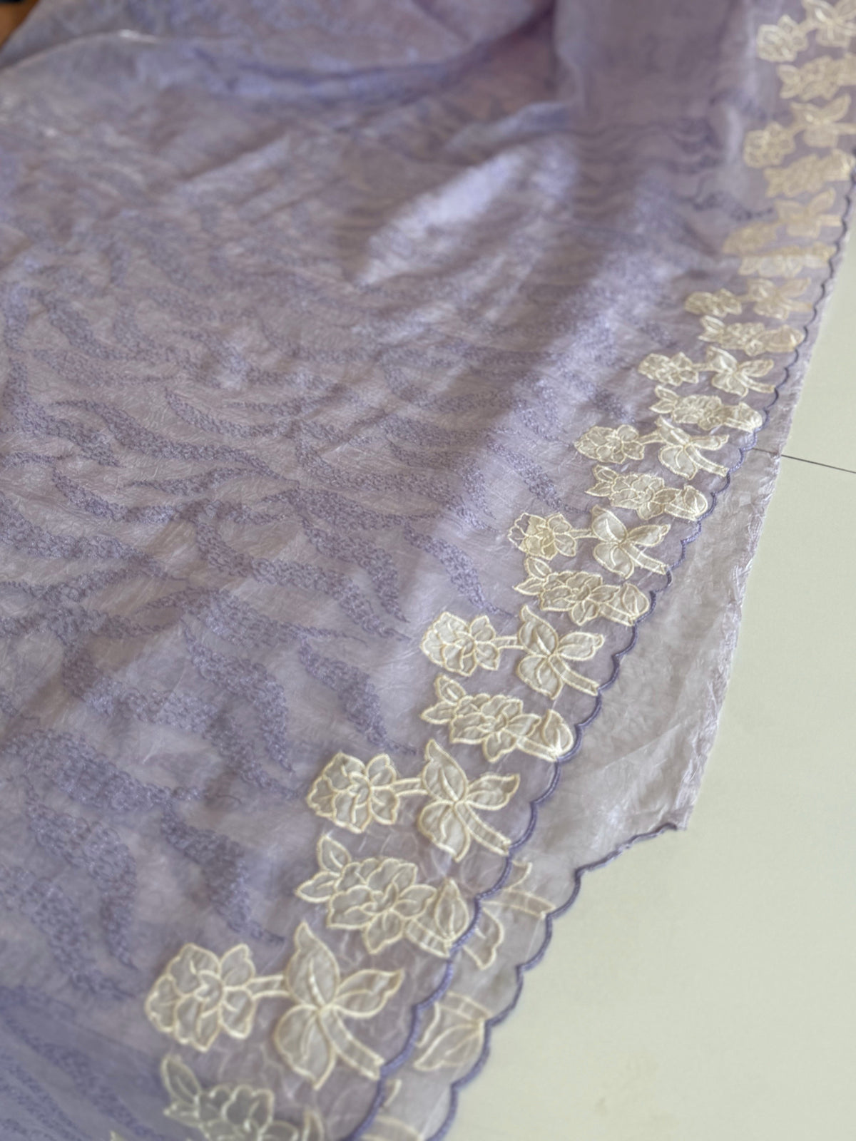 Crushed Organza saree/ BC602