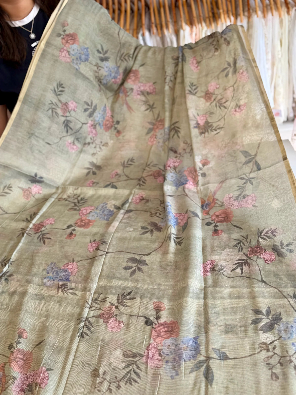 Tissue Chanderi blended saree/ GDF11