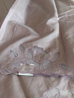 Slub Silk Saree floral appliqué / 125EFS