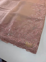 Crushed Foil blended Organza Saree/ AM104