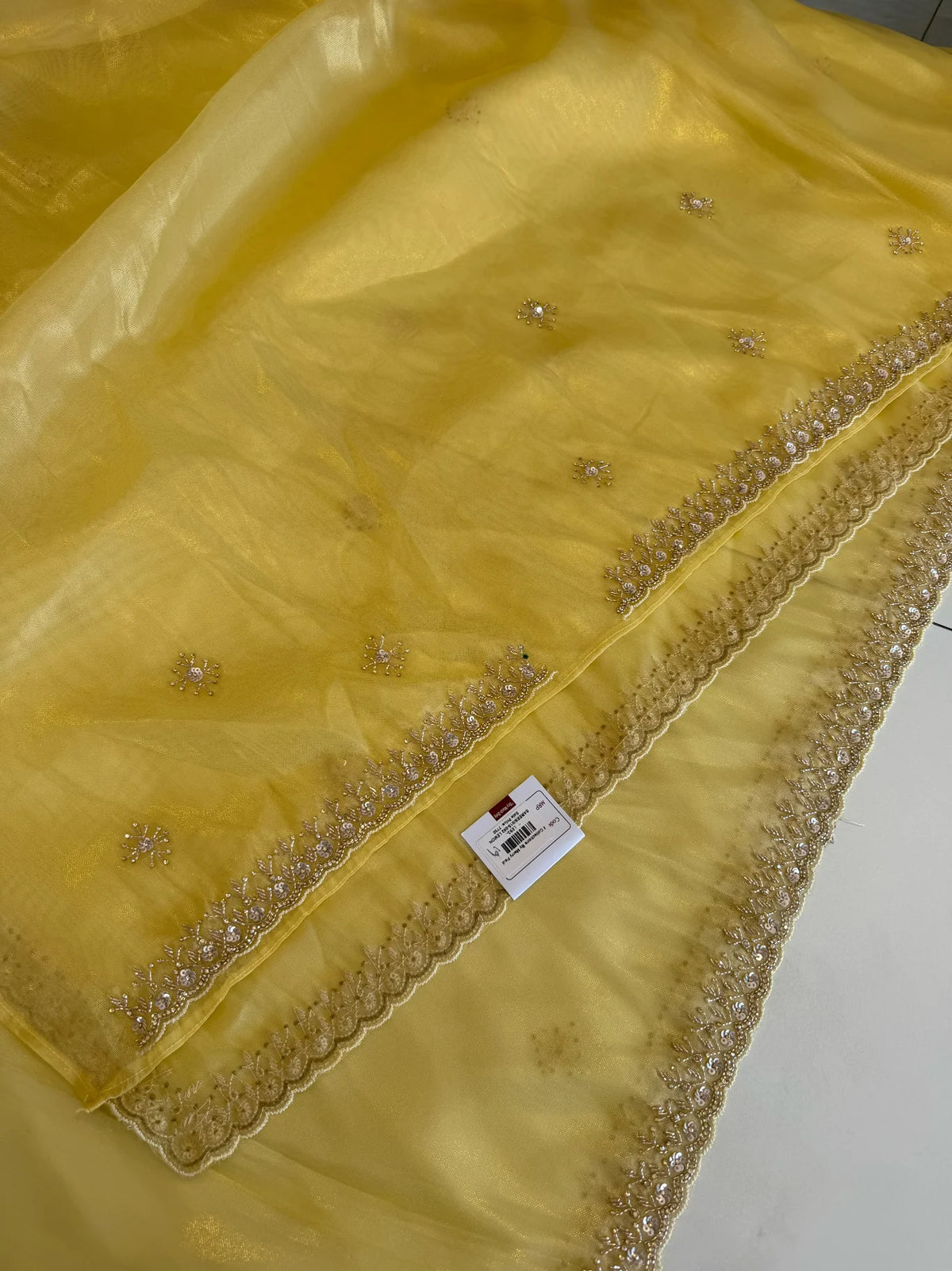 Tissue Organza party wear saree/PE92