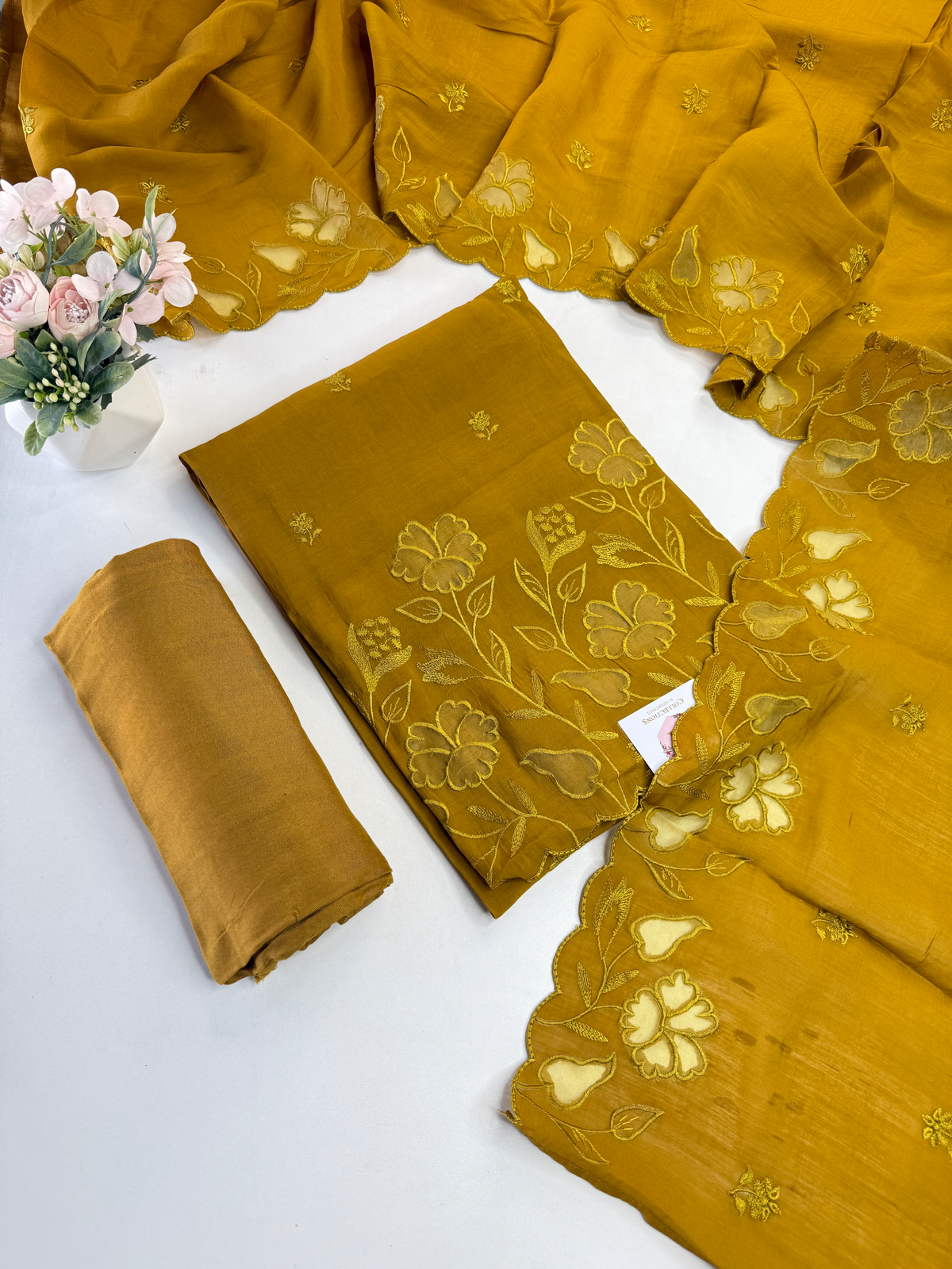 Soft Chanderi unstitched salwar set / 169B
