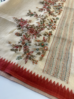 Tissue linen blended saree/ 1671