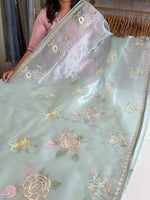 Glass Organza Saree/ 155L