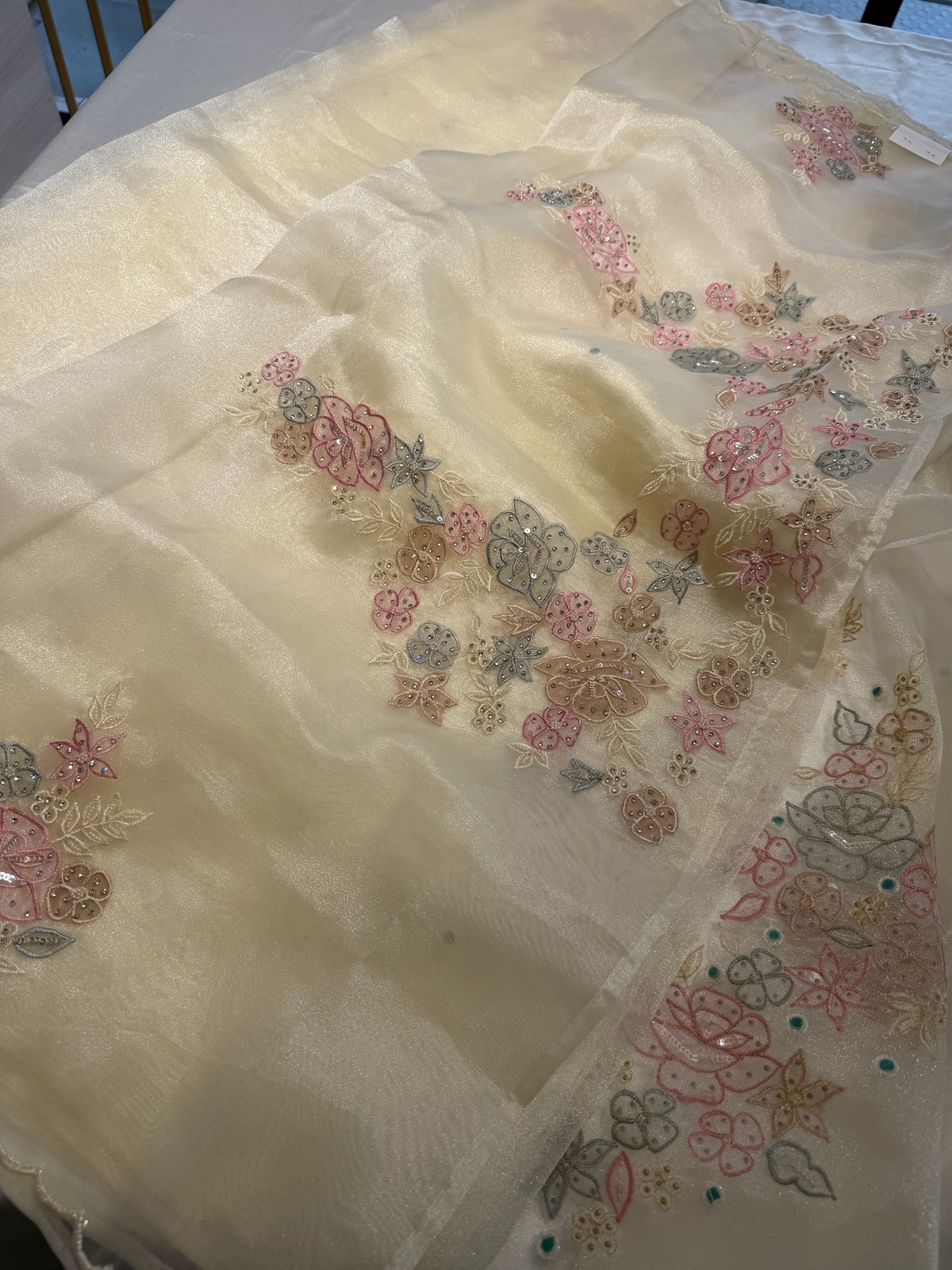 Glass organza saree/ AS762