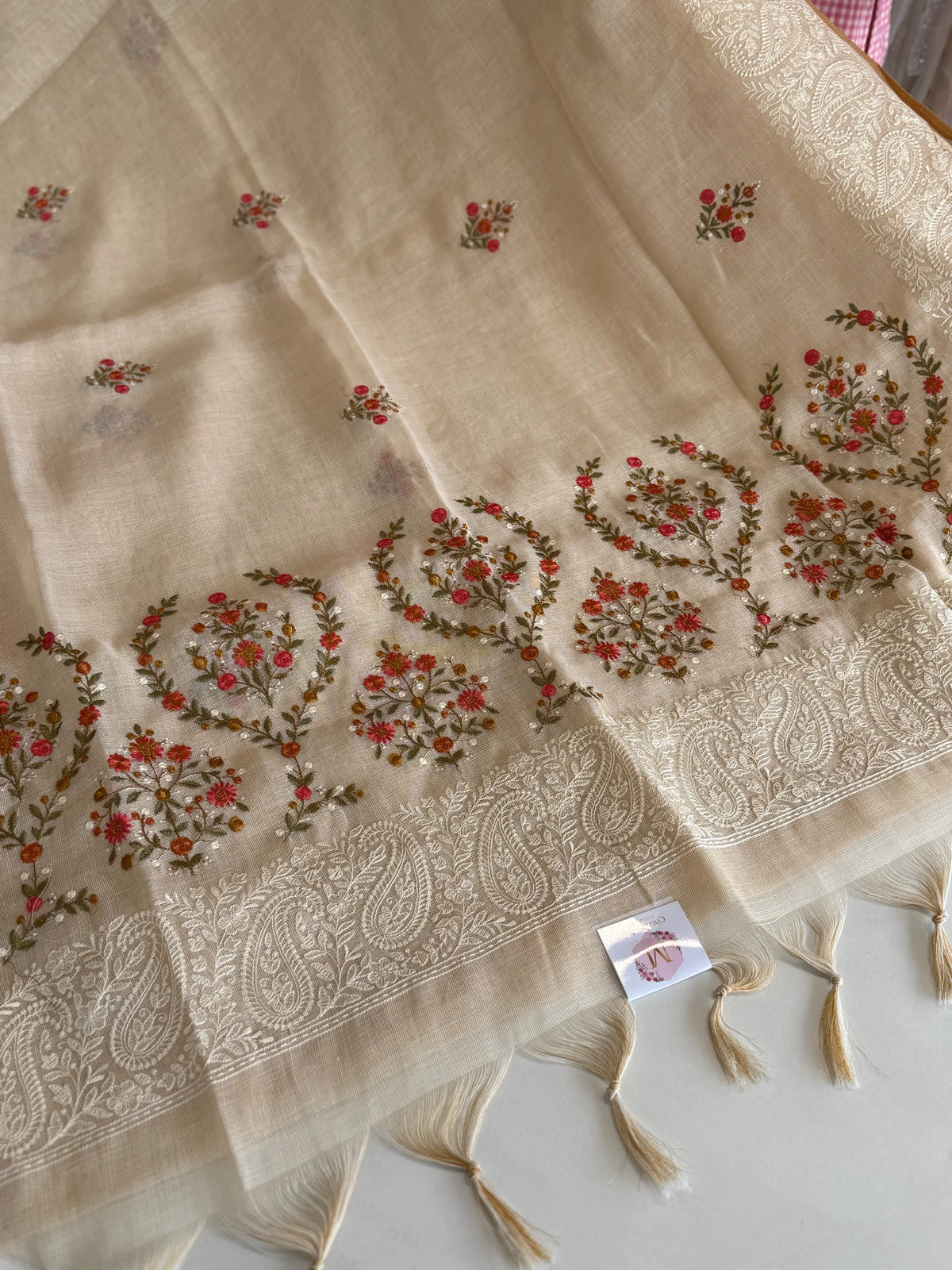 Tissue Linen Saree/ SR564