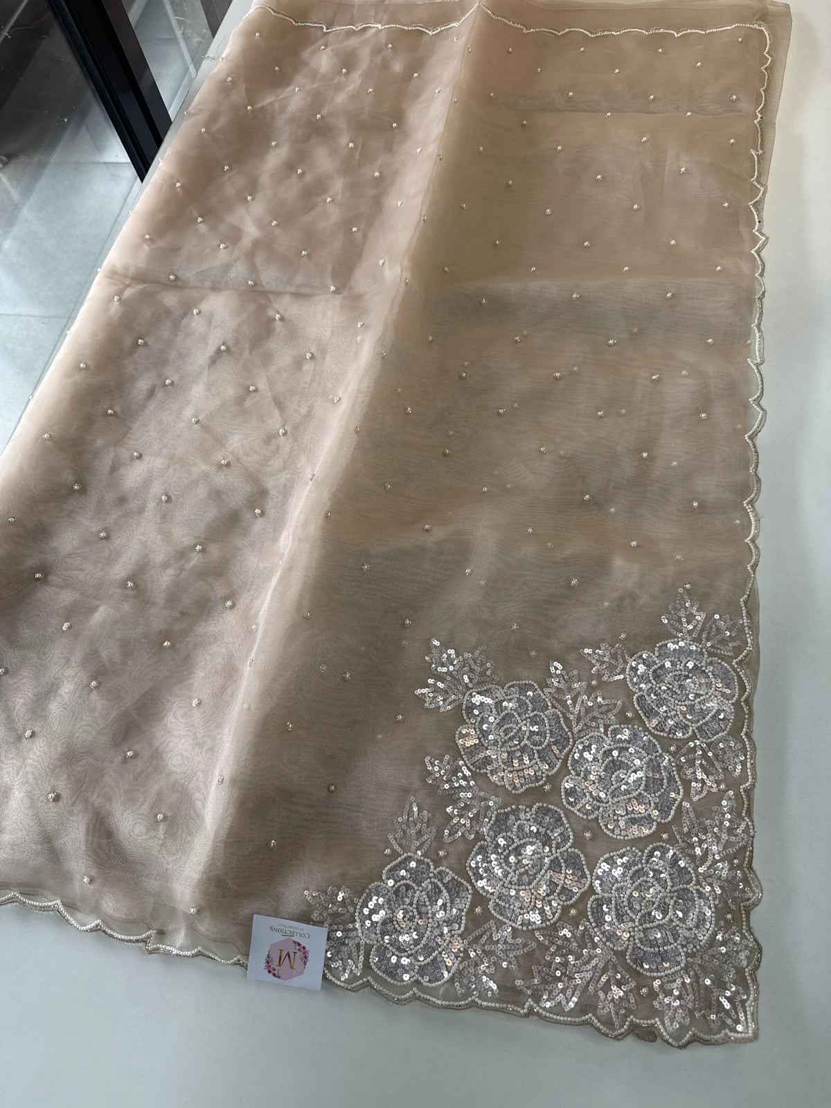 Glass Organza Saree/ AP1010