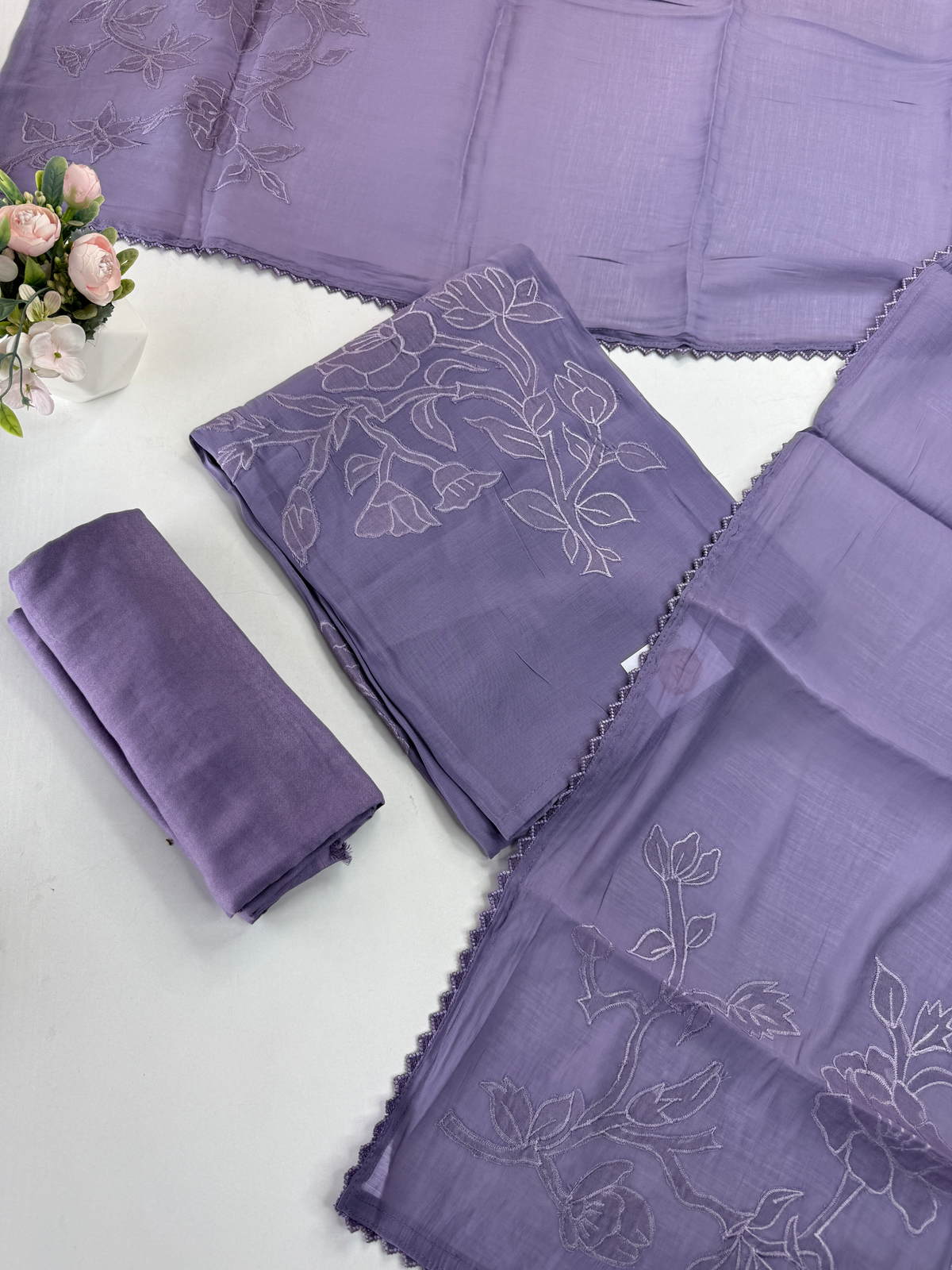 Soft Chanderi unstitched salwar set / NC57
