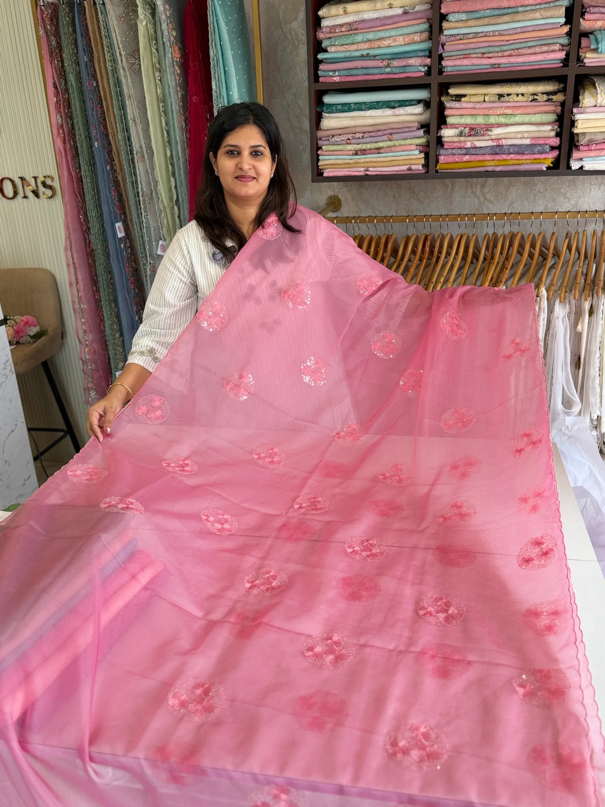 Soft organza saree/ CW038