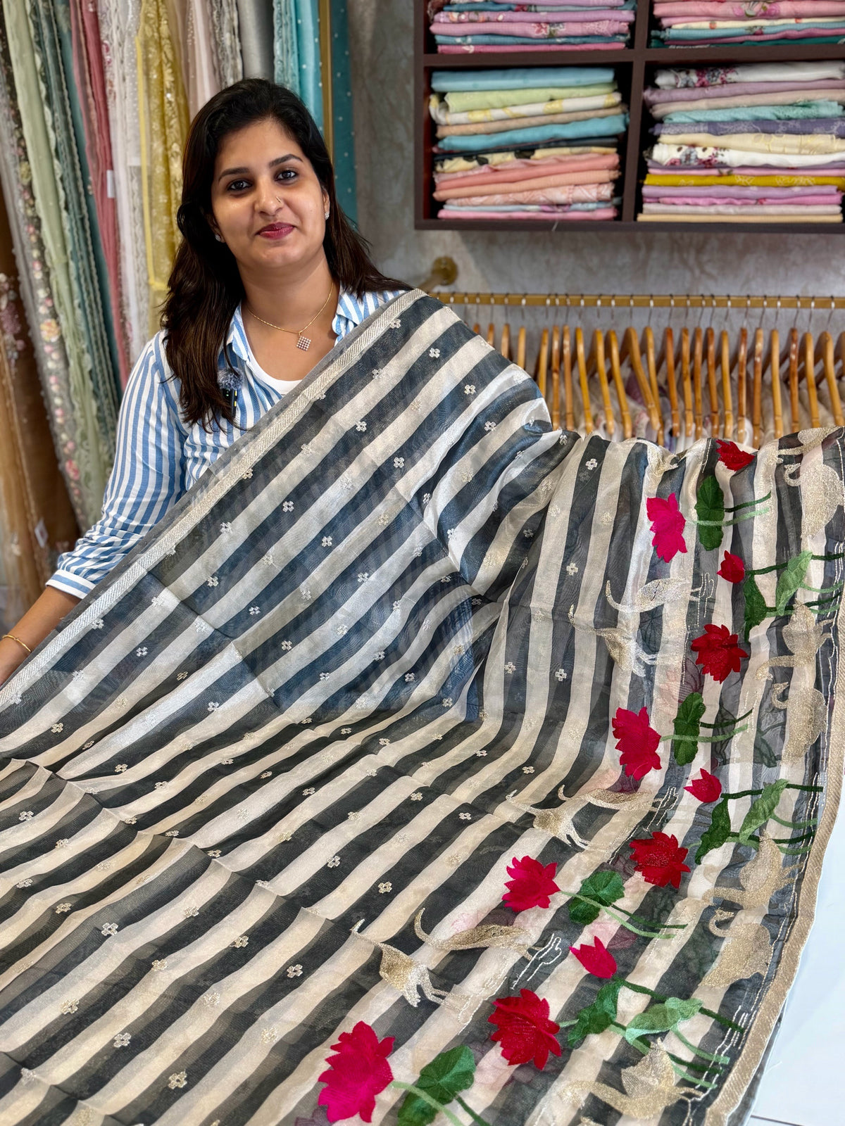 Tissue Organza Saree/ ADP24