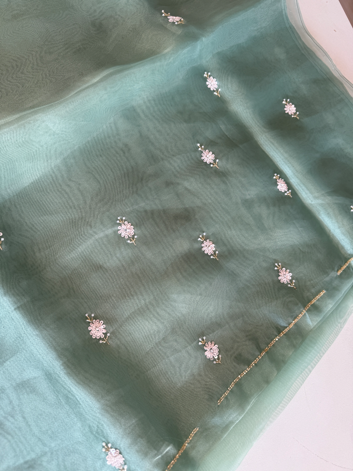 Glass organza party wear saree/ SA850