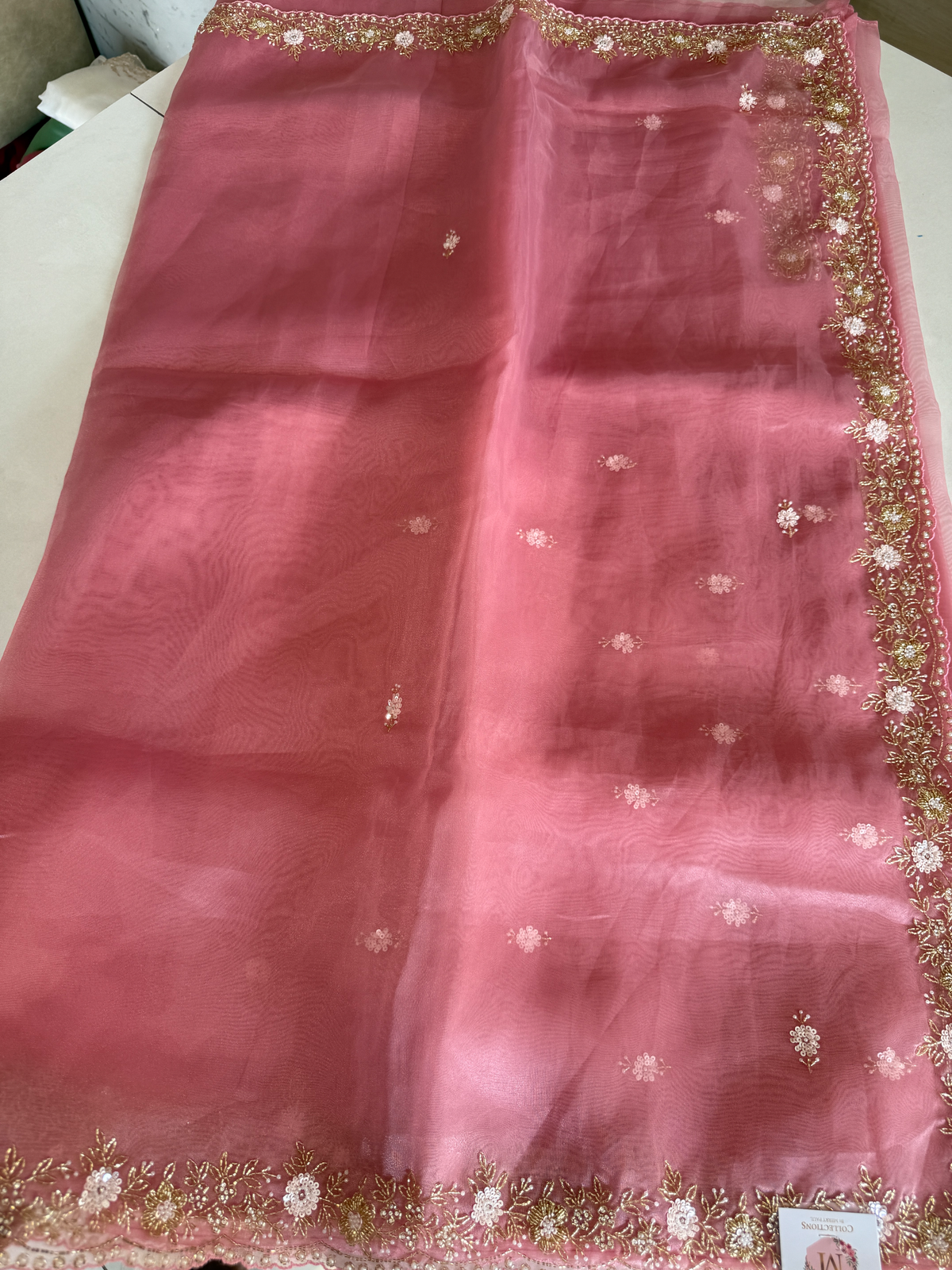 Glass organza party wear saree/ SA850