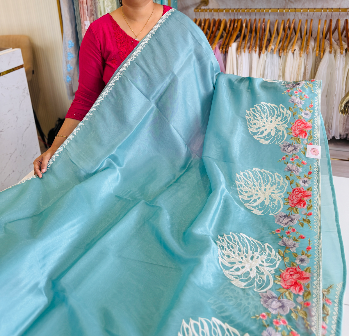 Tissue organza saree /RKF07