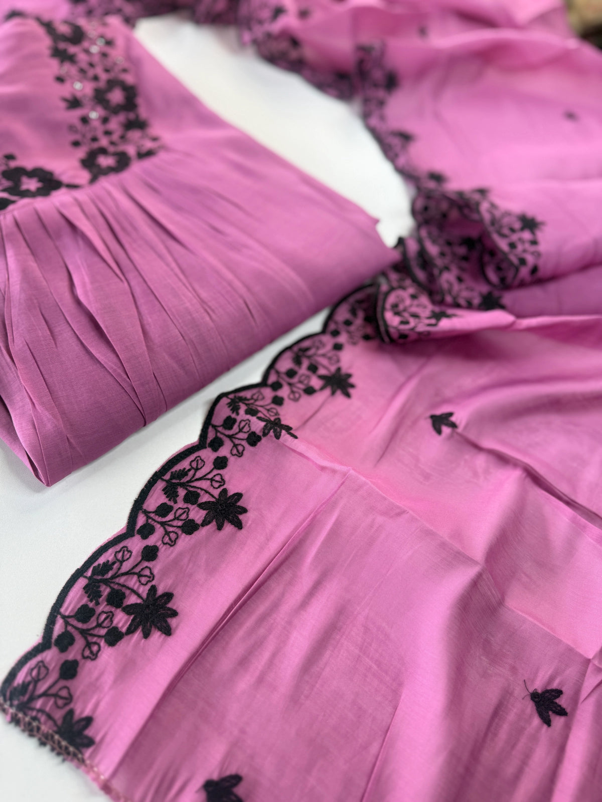 Soft Chanderi unstitched salwar set / NC249