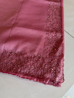 Crushed crape saree/ HW457
