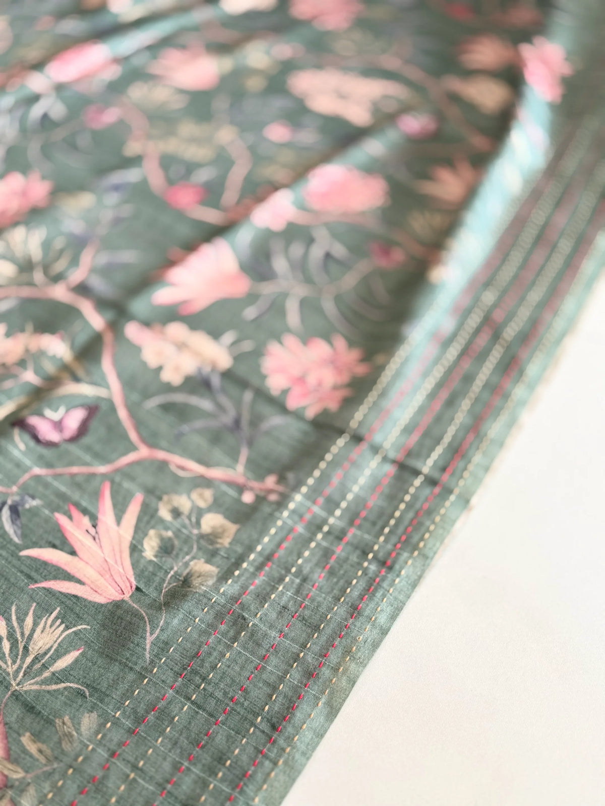Semi Tussar printed saree/ PP06