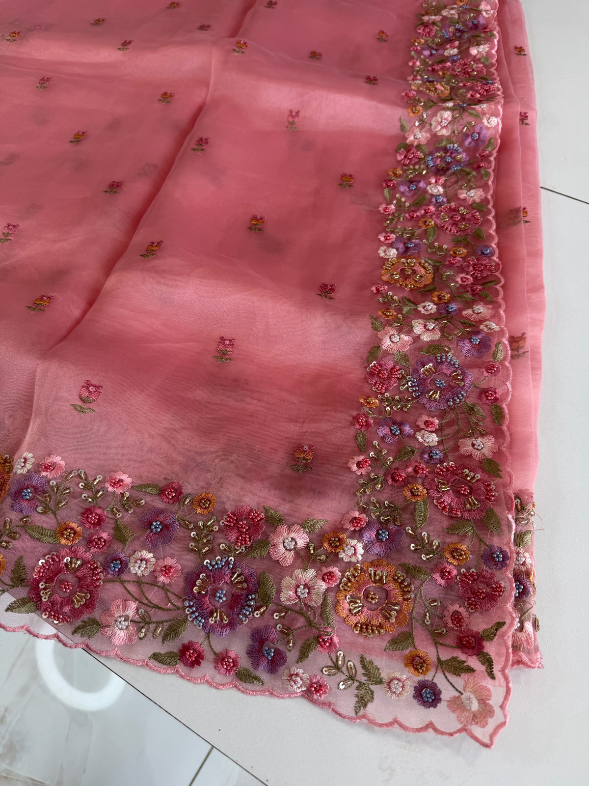 Glass organza saree/ 67HL