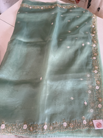 Glass organza party wear saree/ SA850