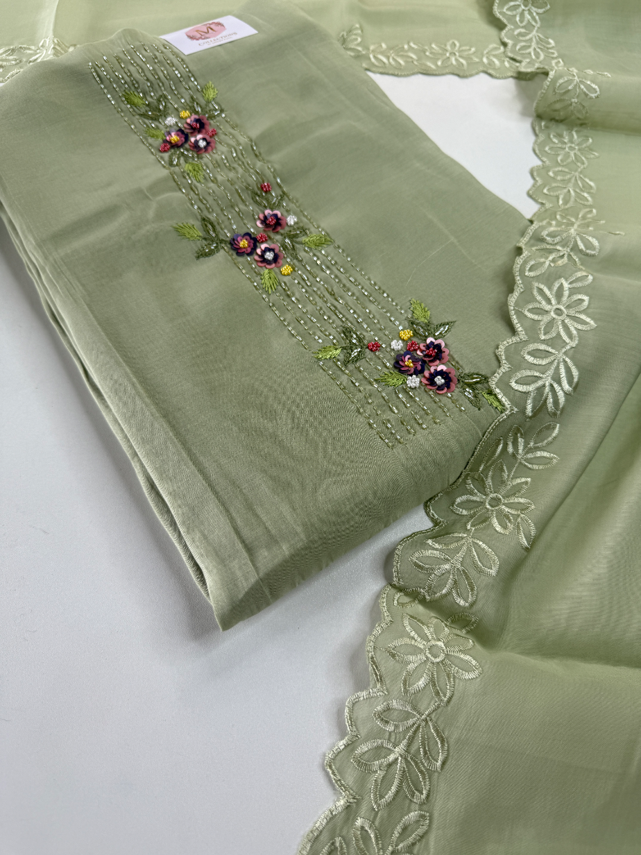 Soft Chanderi unstitched salwar set / NC166