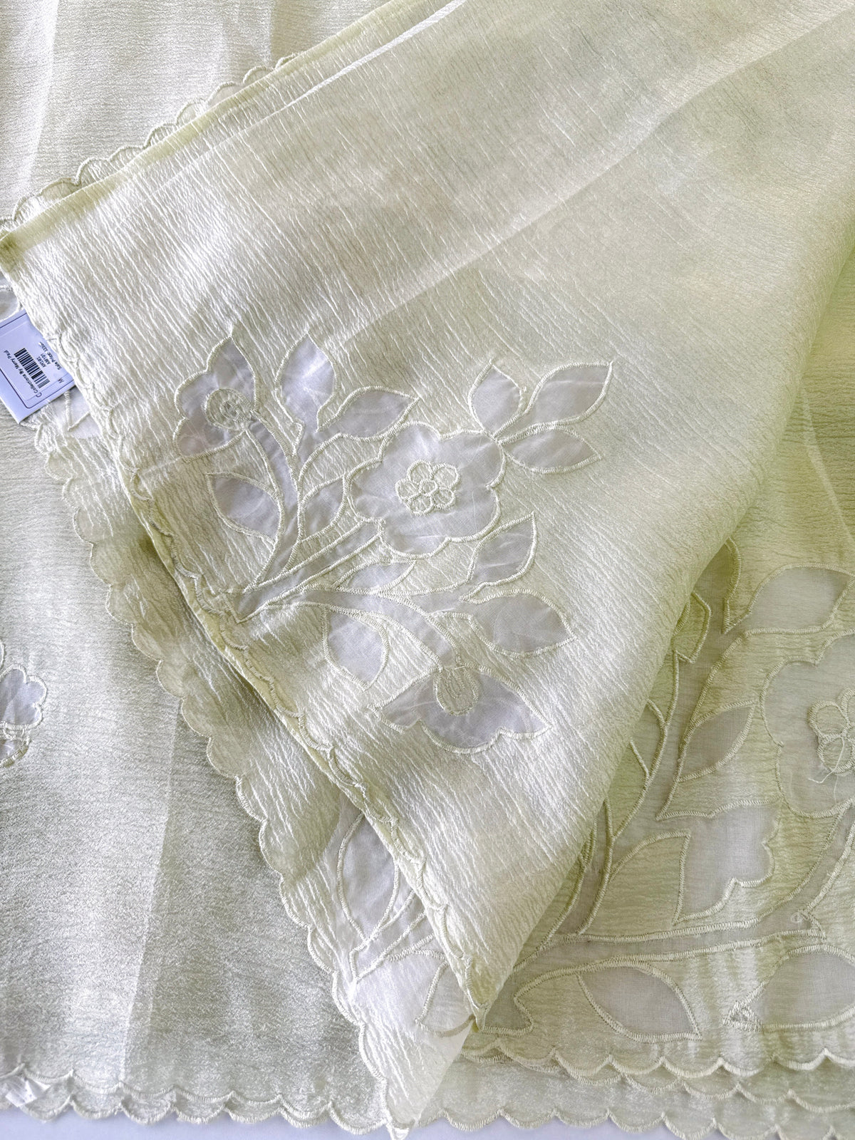 Crushed crape saree/ AM101