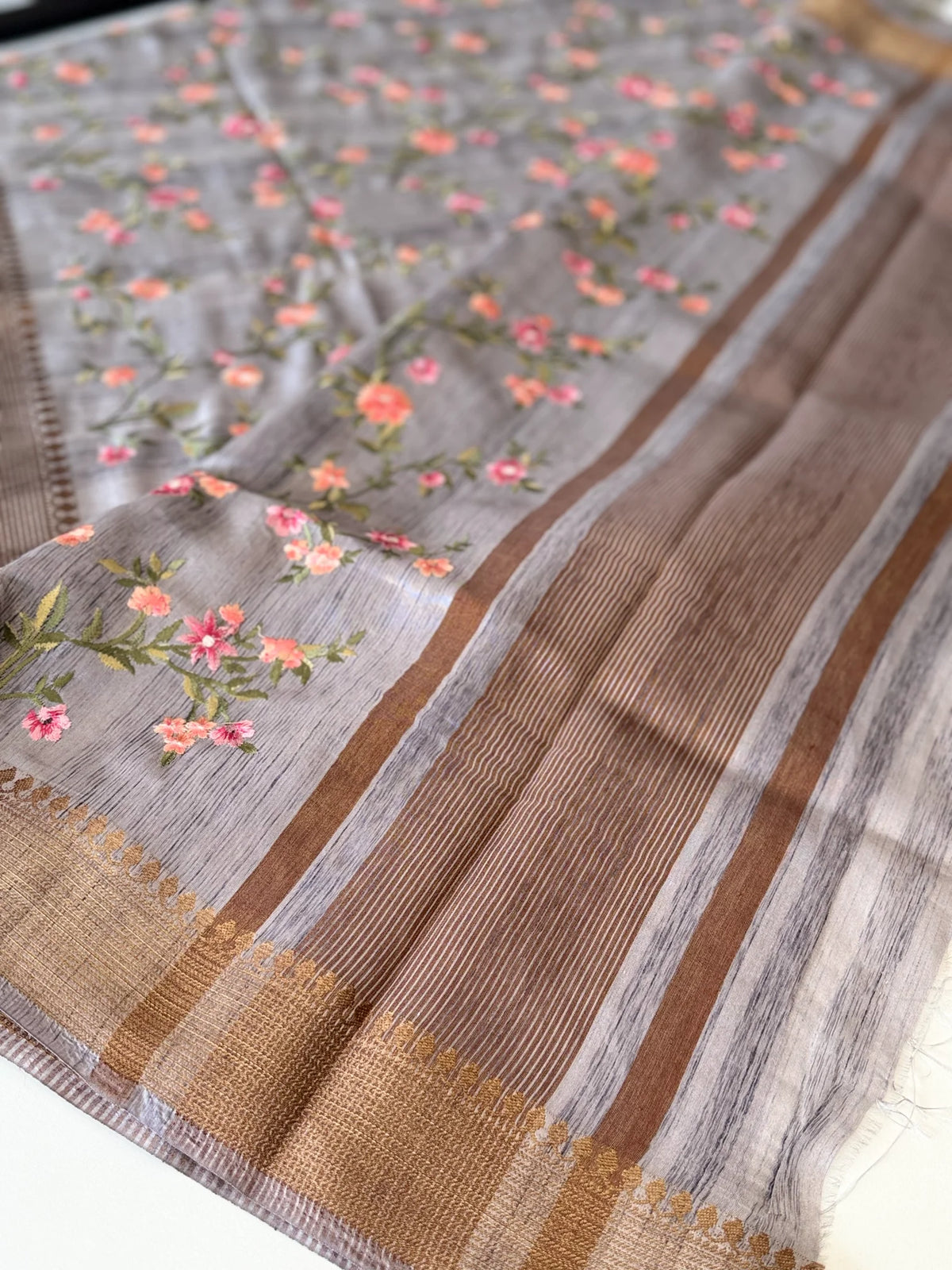Semi Tussar blended Saree/ MC555