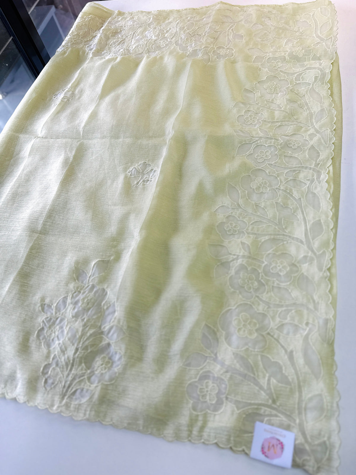 Crushed crape saree/ AM101