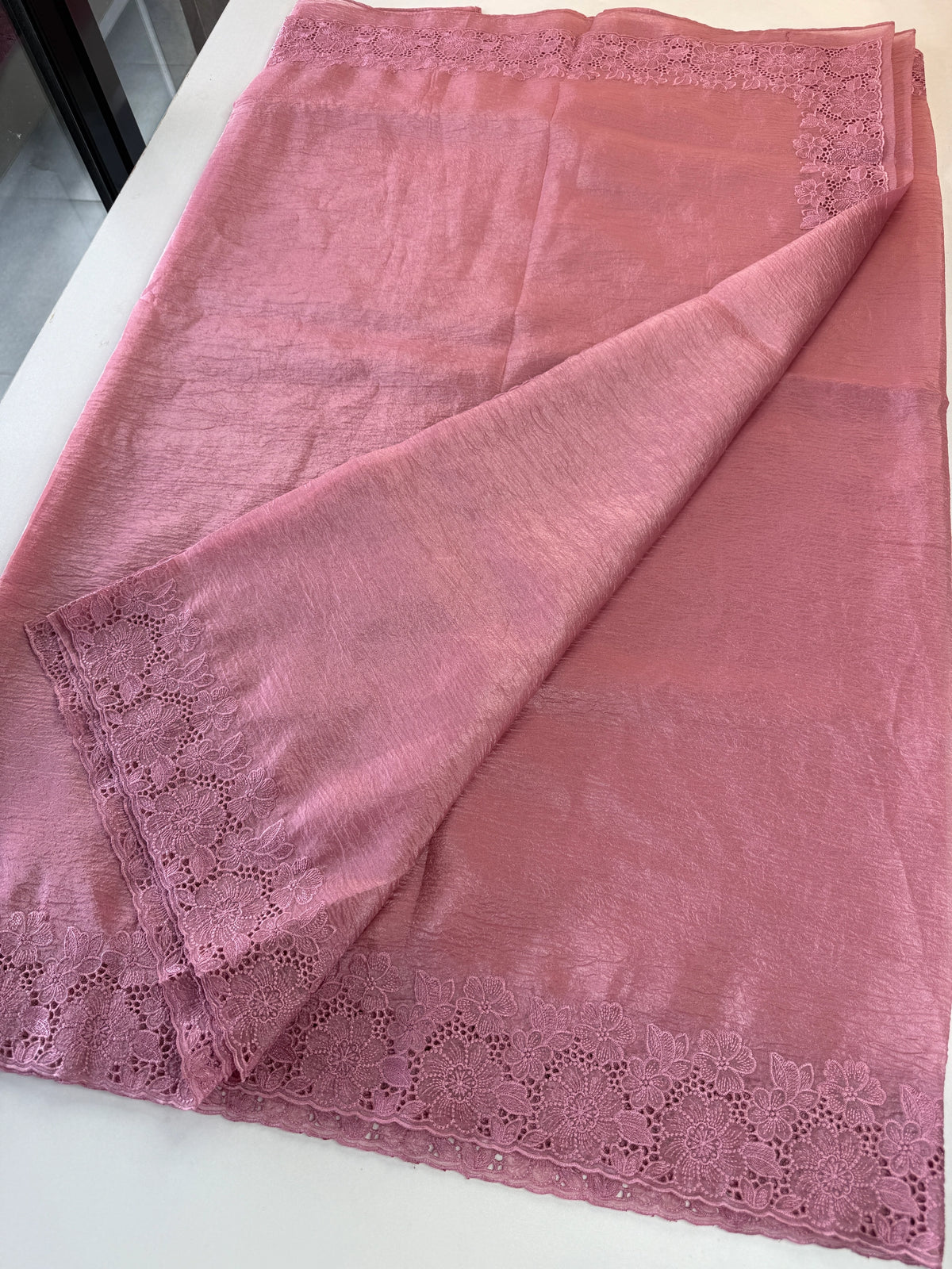 Crushed crape Saree/ CW053