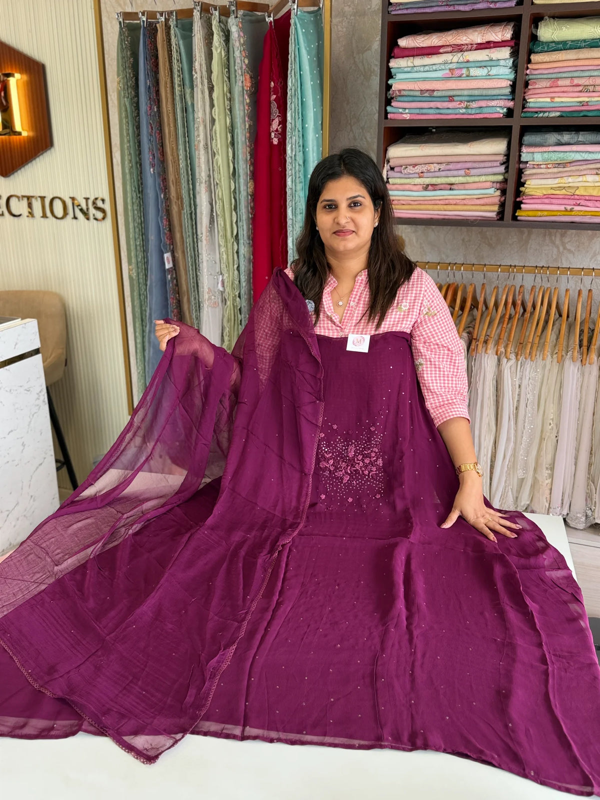 Pure Georgette unstitched salwar set/NC283