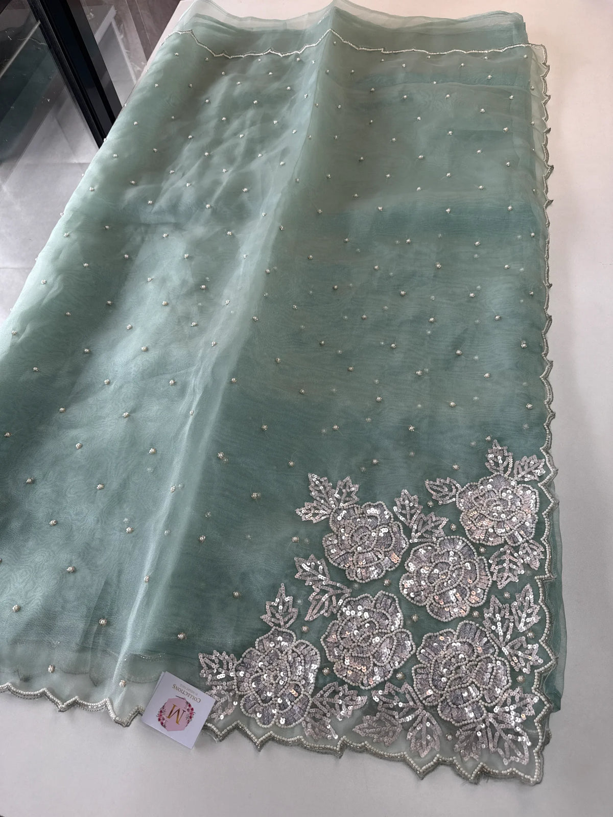 Glass Organza Saree/ AP1010