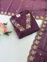 Soft Chanderi unstitched salwar set / NC249